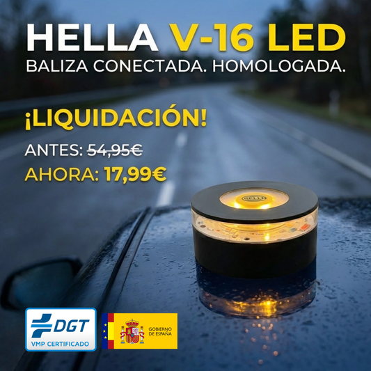 ¡Último día! ¡80% de descuento por Navidad! Baliza V16 | 2ª GENERACION Geolocalización DGT 3.0 | Luz de Emergencia Coche Homologado DGT | SIM y Datos Pagados hasta 2038